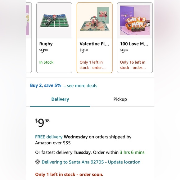 New Anniversary 3D Pop Up Card Greeting Card- Envelope and Note Tag-Flamingo - Picture 6 of 7